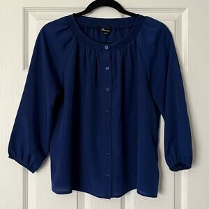 Forever 21 Smocked-Neck Blouse - Size M